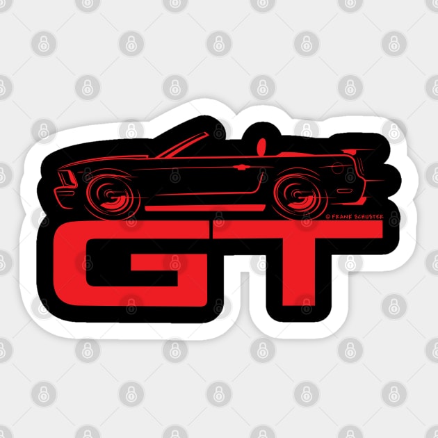 2005 - 2014 Mustang GT convertible Red Sticker by PauHanaDesign